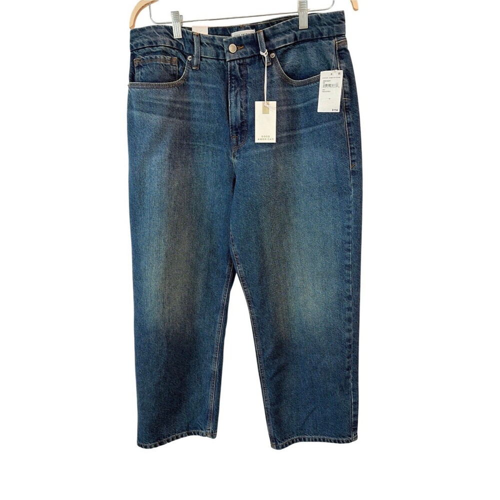 Good American Good ’90s Cropped Relaxed Jeans NWT Size 10/30